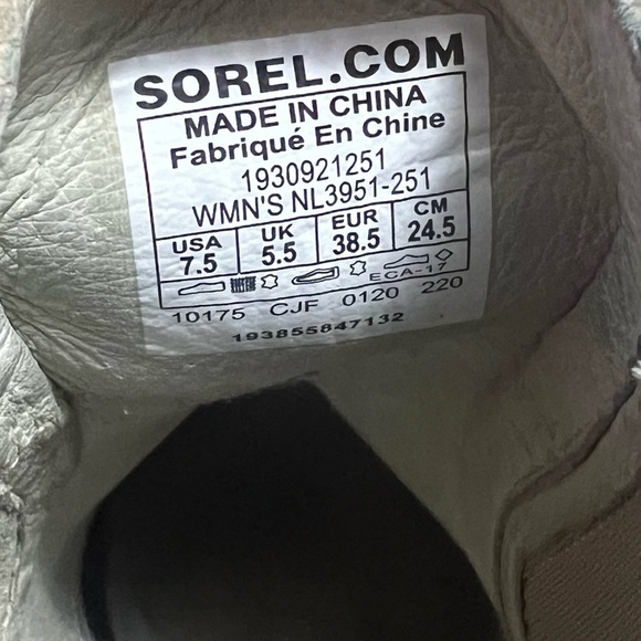 Sorel Joan Uptown Chelsea Booties Omega Taupe Gum size 7.5 - Picture 12 of 13